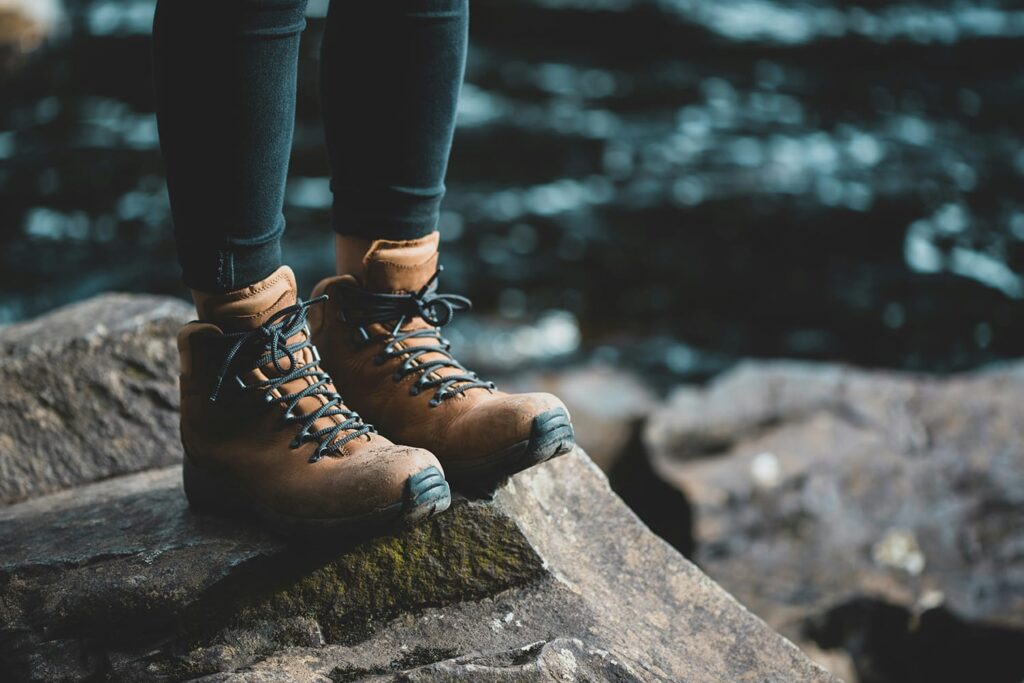 Women wearing hiking boots